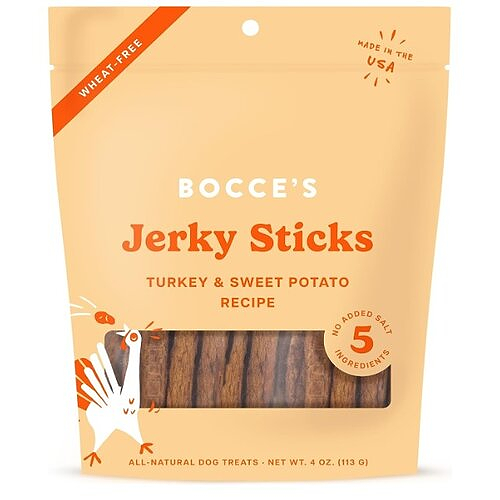 Bocce's Bakery Grazers -Turkey & Sweet Potato Jerky Sticks Dog Treats